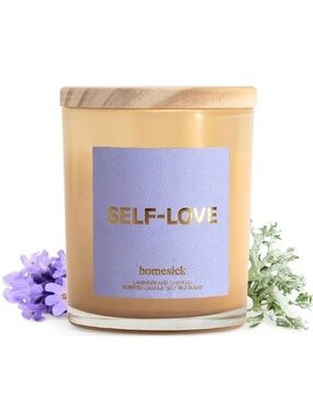 Homesick Scented Candles For Home in Self-Love  7.5 oz  Natural Soy Wax Blend